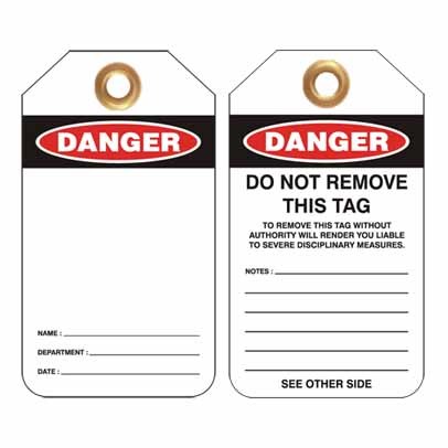  lockout tag Danger
